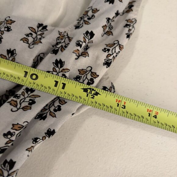 Ann Taylor Tank Top Women's 8 Floral Button Up Tie Sleeveless Lined Shirt - Picture 10 of 12